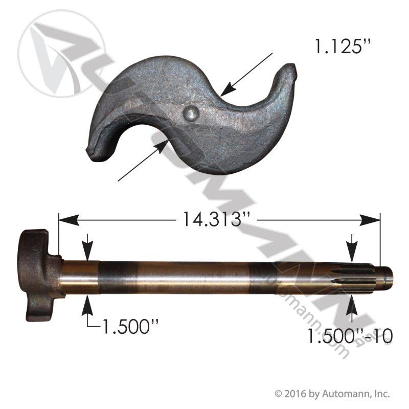 [120.101410.02] Camshaft RH Eaton ES 14.31in, 10-Spline (807863)