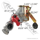Gladhand Emergency Red, Pivoting with 3/8in Rear Port