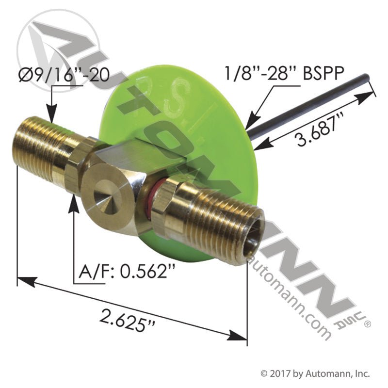 [177.T17001] PSI Thru-Tee Assembly Dual Wheels, 4in
