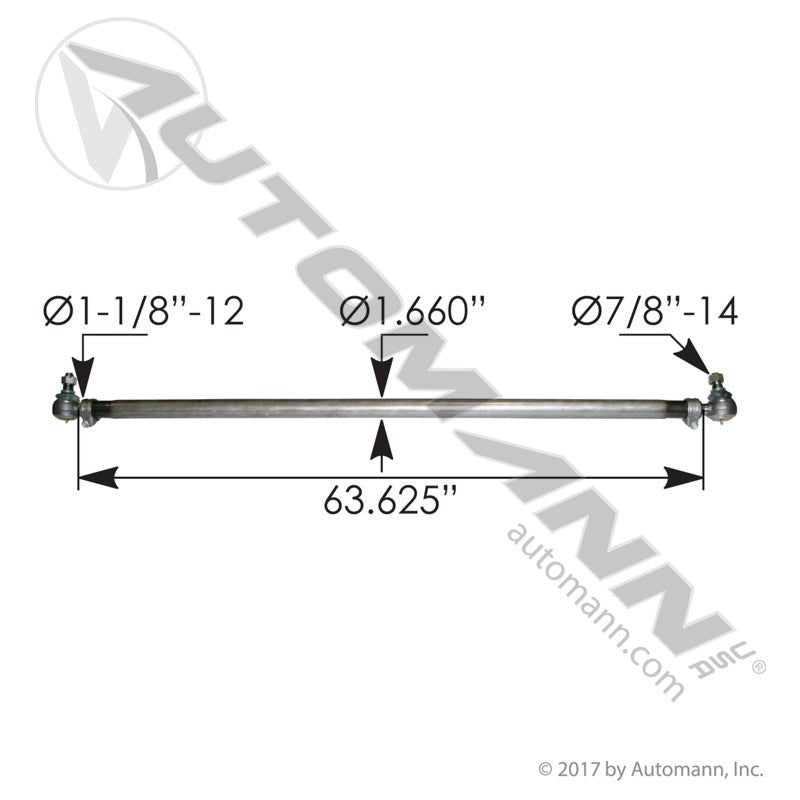 [463.DS9887] Steering Cross Tube Assembly Freightliner (680-330-79-03)
