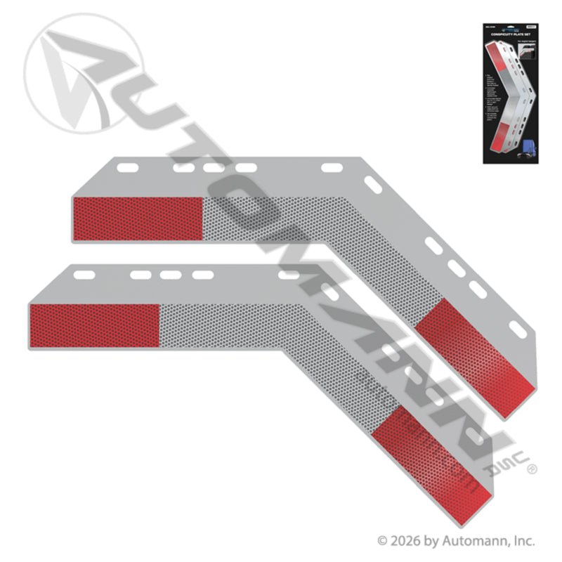 [562.444K] Conspicuity Plate Set 2pcs Angled Aluminum