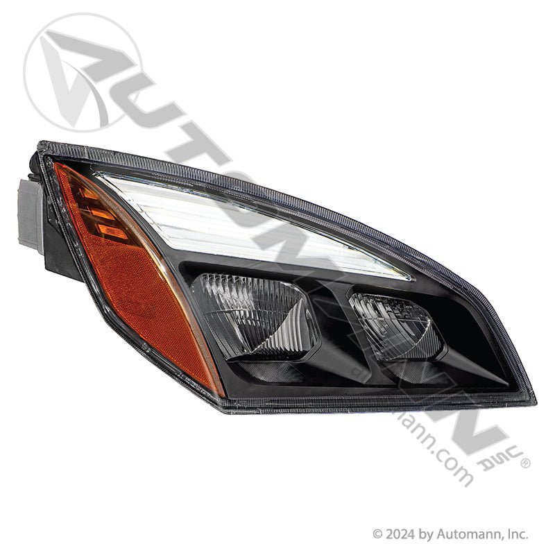 [564.46002RM] Headlamp LED RH Black, New Cascadia (P4) 2018-2024 (Modified Design)
