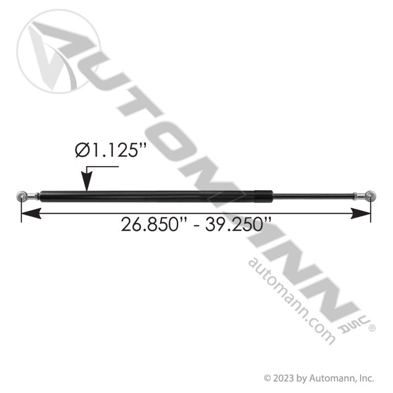 [565.585824] Hood Shock Freightliner Cascadia P4 2018-2024, 39.25in Extended