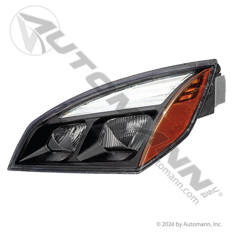Headlamp LH Black LED Freightliner P4