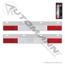 Conspicuity Plate Set Straight Aluminum, 2pc