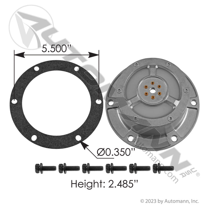[180.CR1845] PSI Hub Cap Meritor TN/TQ, Hendrickson HN - Grease