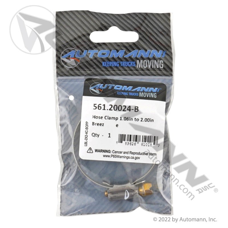 [561.20024-B] Breeze Hose Clamp #24, 1.06-2.00in, 300 SS