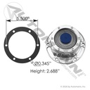 Hub Cap without Side Fill Plug