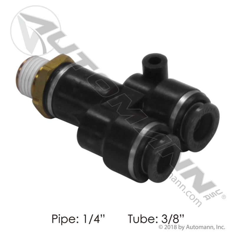 PLC Male Branch Y 3/8in X 1/4in