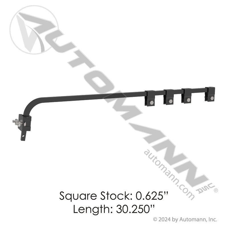 Mud Flap Bar Hanger Straight, 5/8in Square Bar, 1pc