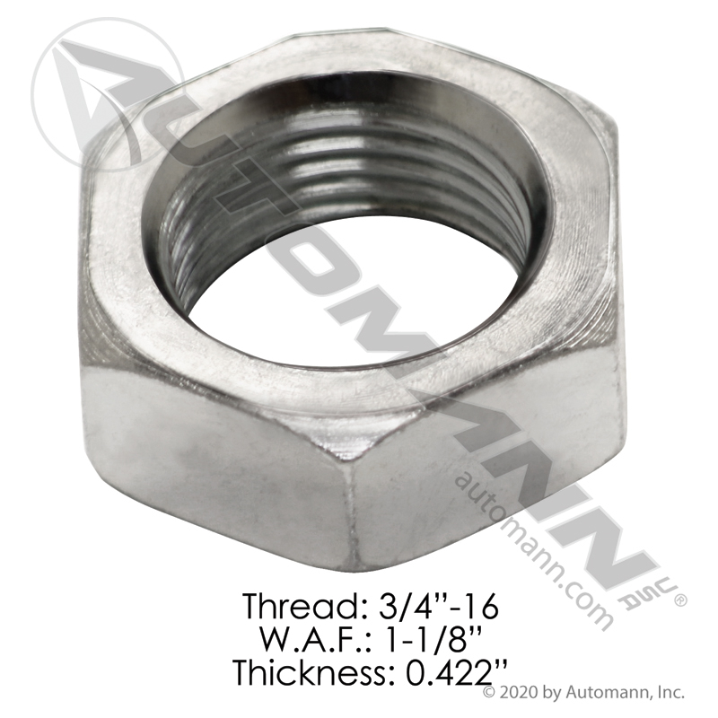 Jam Nut 3/4in-16, 7/16in High