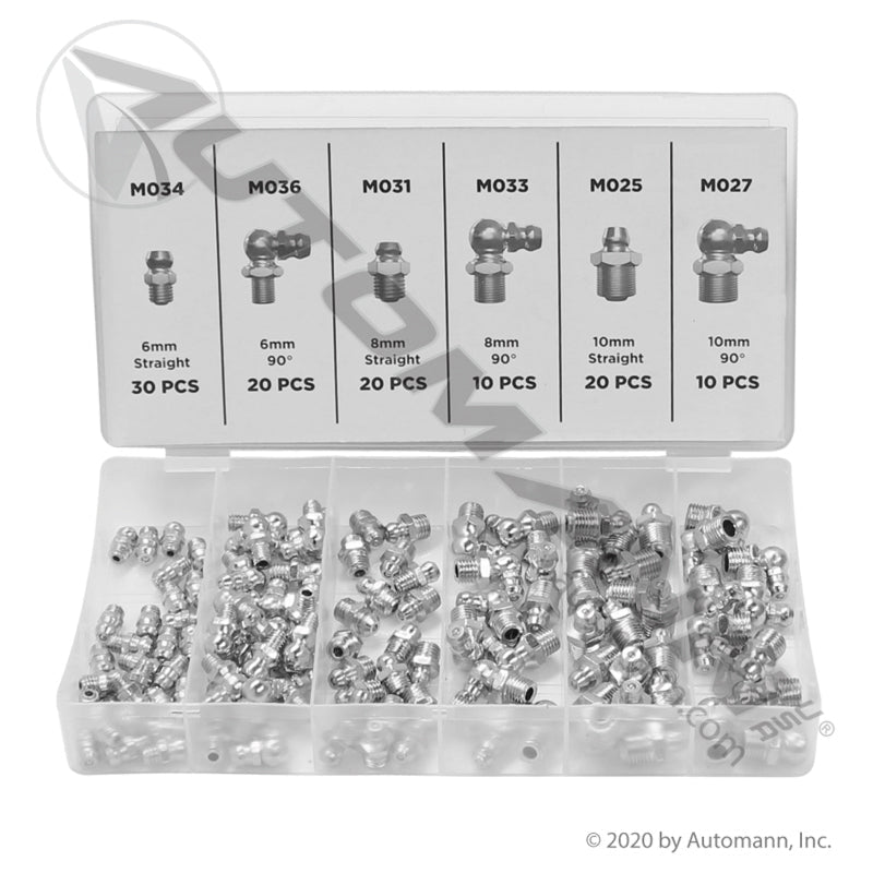 [562.HK110MG] Grease Fitting Asst Kit Metric 110pc