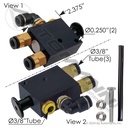3-Way Air Valve Hendrickson Type w/Fittings (VS-25224)