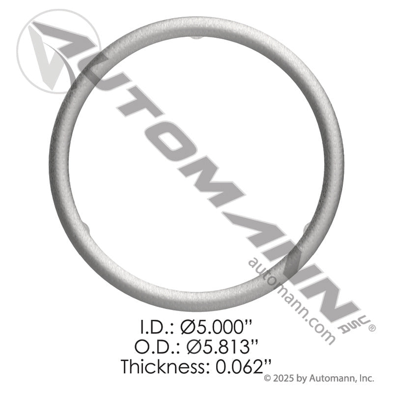 Exhaust Gasket 5.0in ID, Mack MP7/MP8, Volvo