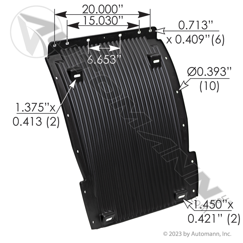 [562.9013] Quarter Fender Splash Shield Volvo VNL 2018-2024