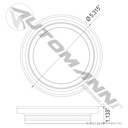 Light Grommet for 4in Round Lamps, Vinyl