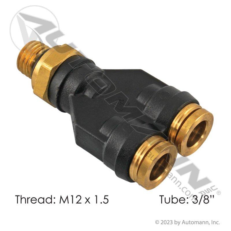 PLC Male Branch Y DOT 3/8in X M12