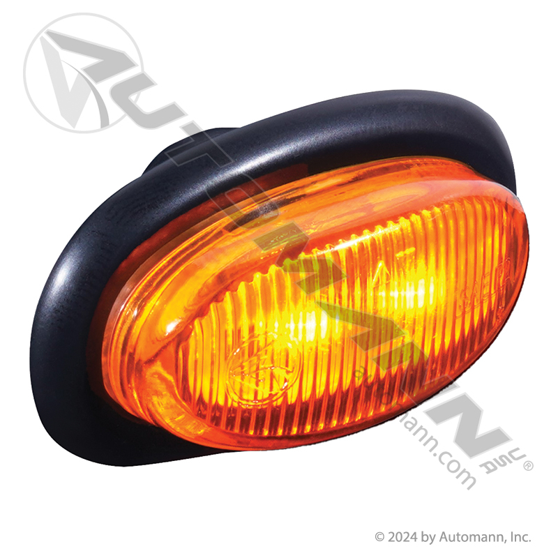 [571.LD34A2] Marker Light LED Mini Oval Amber 2-Diode, Bullet Terminals