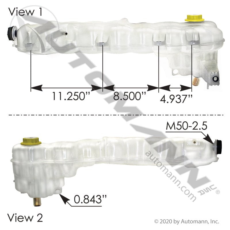 Coolant Reservoir Freightliner Cascadia P4 2018-2024