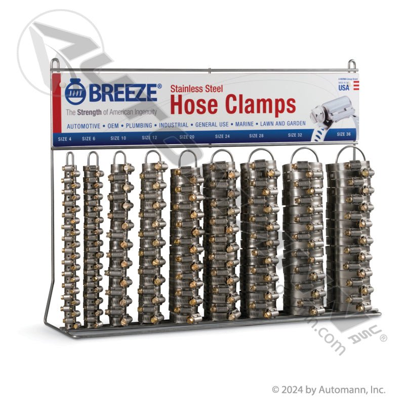 [561.6210DISP-B] Breeze Power Seal Clamp Merchandiser Rack, 200 Spots