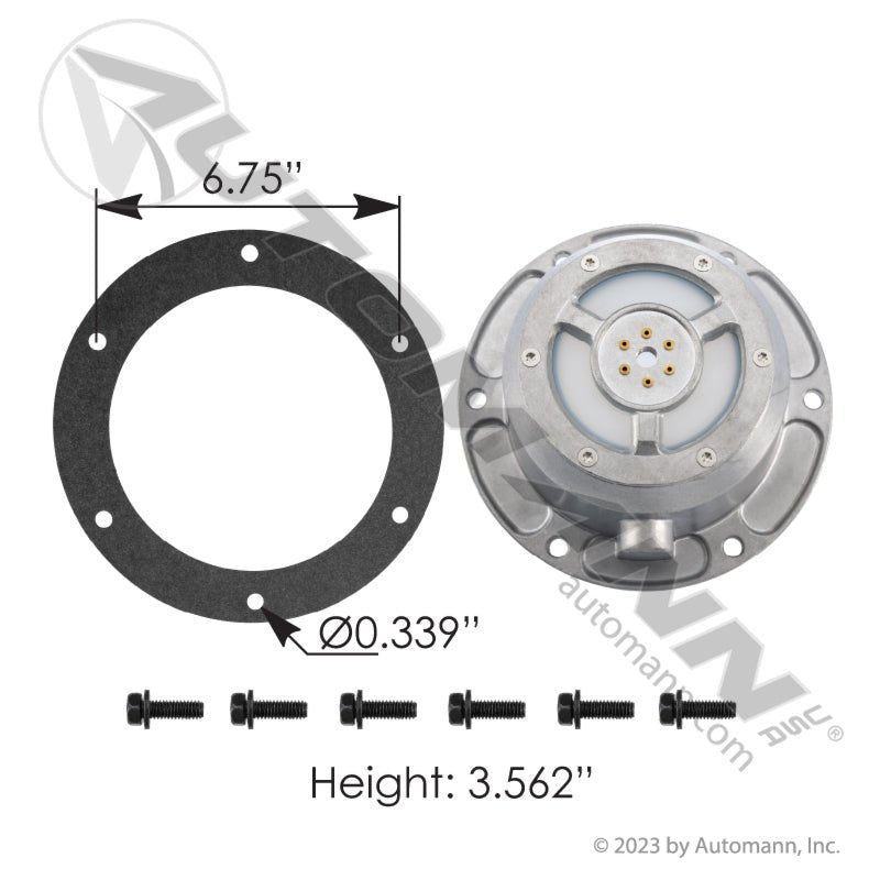 [180.CR1898] PSI Hub Cap Meritor TP/WP, Hendrickson HP - Grease