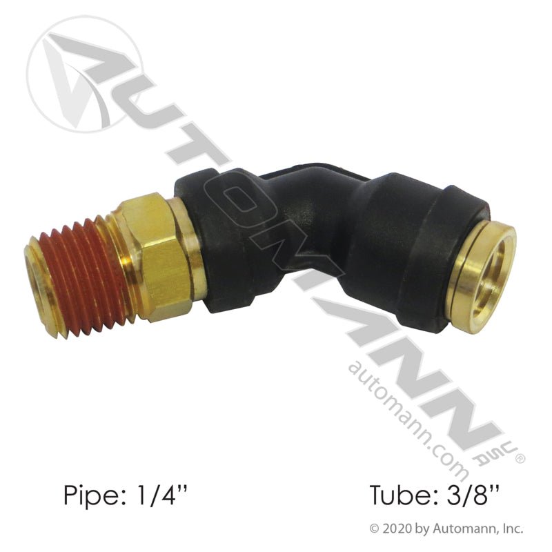 [177.12C746B] PLC Male Swivel Elbow 45 Deg DOT 3/8 x 1/4in