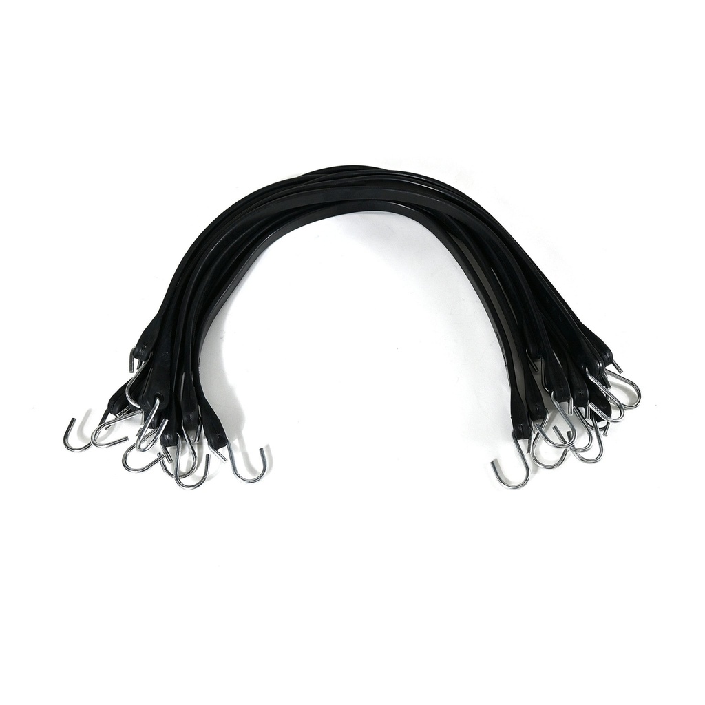 [TS31] Bungee Cords 31in with Crimped Hooks, 50-Pack