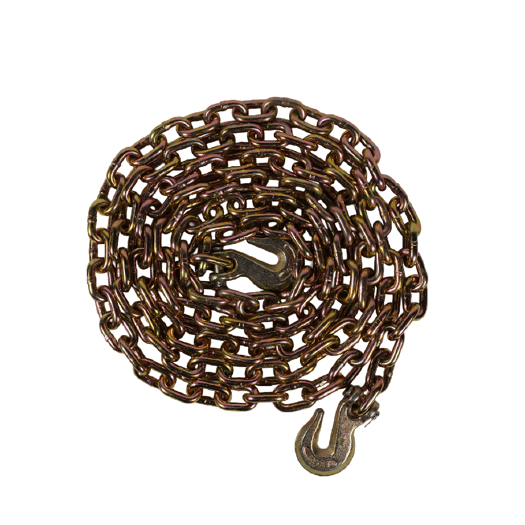 [EBLB031-20] G70 Transport Chain 1/2in x 20ft, Grab Hooks, WLL 11,300 lbs