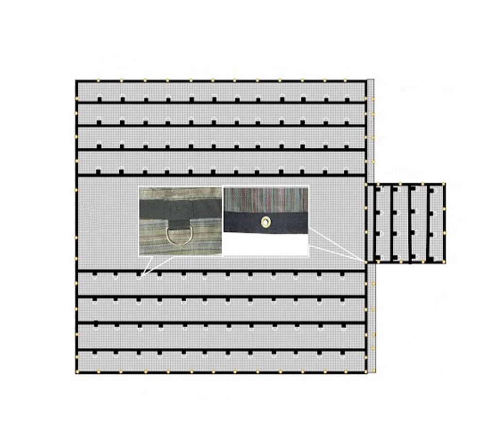 [BT10] Bee Tarp with 10' Drop for Flatbed Trailers