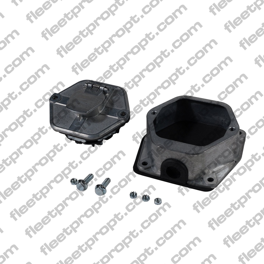 [F-248] 7-Way Metal Electrical Socket, Solid Pin