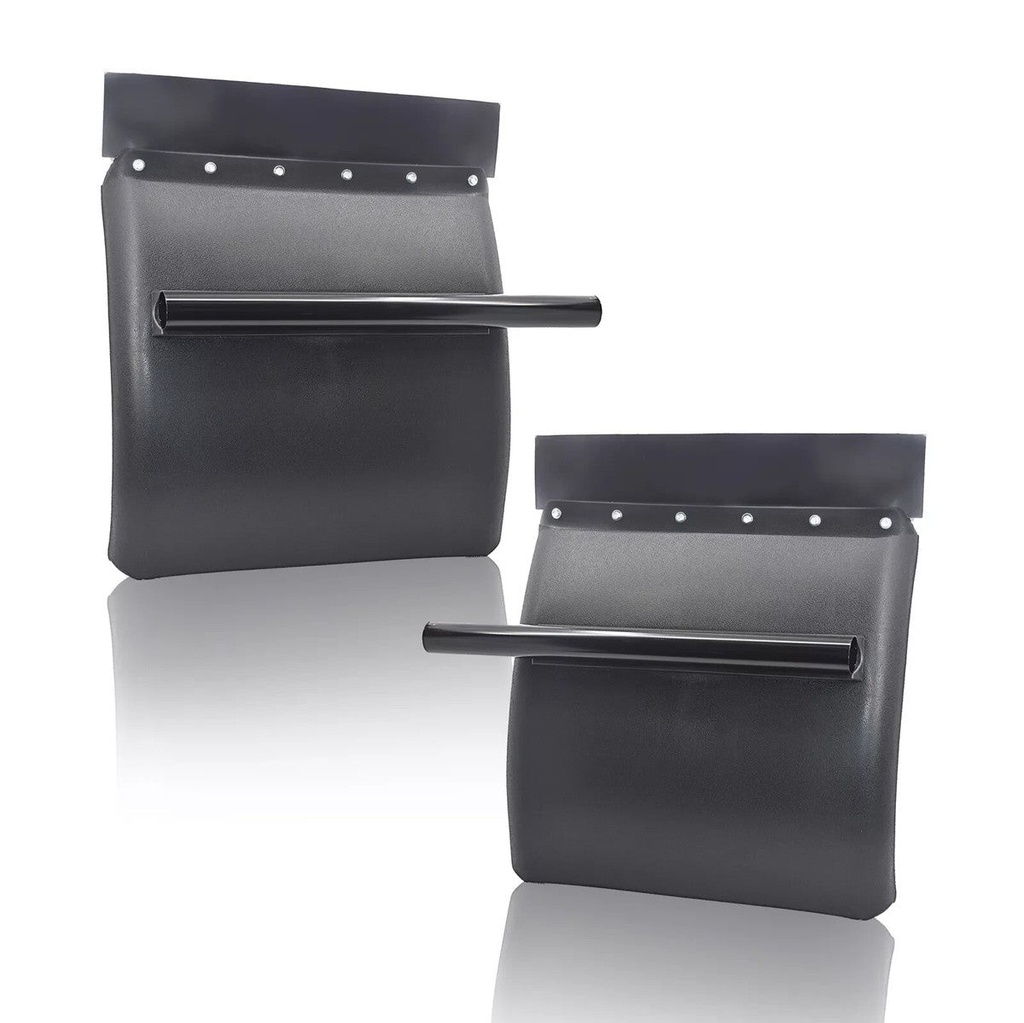 [F-964] Fender Pair Poly Black with Skin 24x24in, Universal