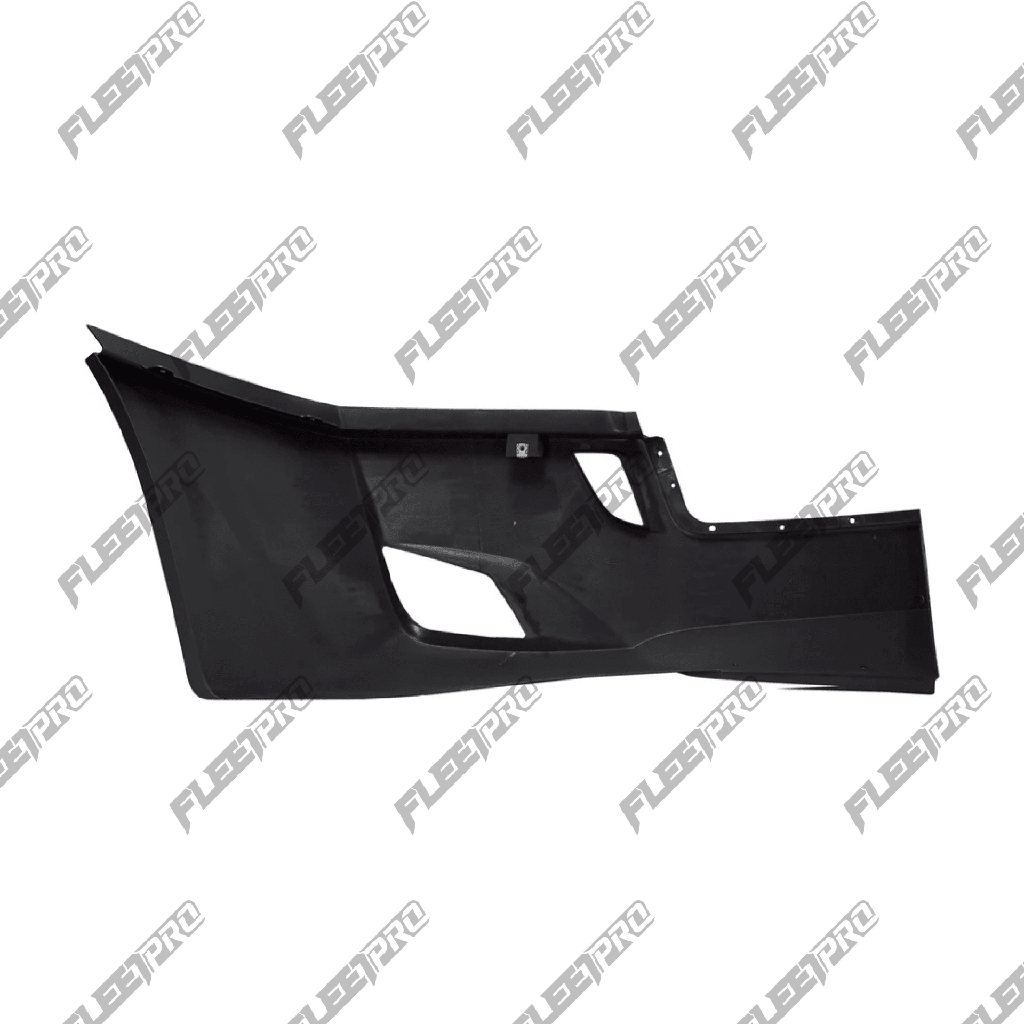 [F-3423-LS13] LH Corner Bumper Outer with Holes, Black, 2018+, Freightliner New Cascadia (better quality)