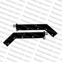 Hanger Pair  with Spring loaded Steel Black 1 1/8'' Bolt Spacing 28" , 45° Universal