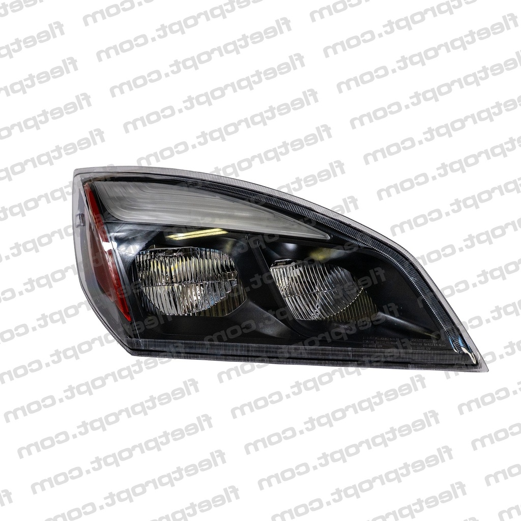 [F-22039-L] Headlight LED LH Black Housing, Cascadia 2018-2025