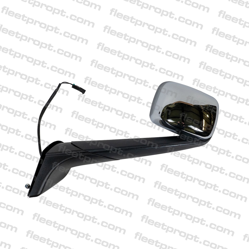 [F-360124-LS32] LH Hood Mirror , Black arm with Chrome cover,  with Heating,W/O Electrical 2018+, Freightliner New C