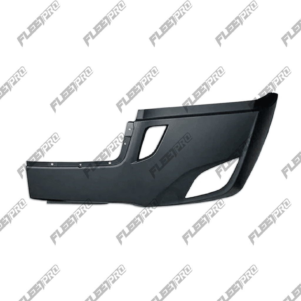 [F-34223-L] LH Corner Bumper Outer with Holes, Black, 2018+, Freightliner New Cascadia
