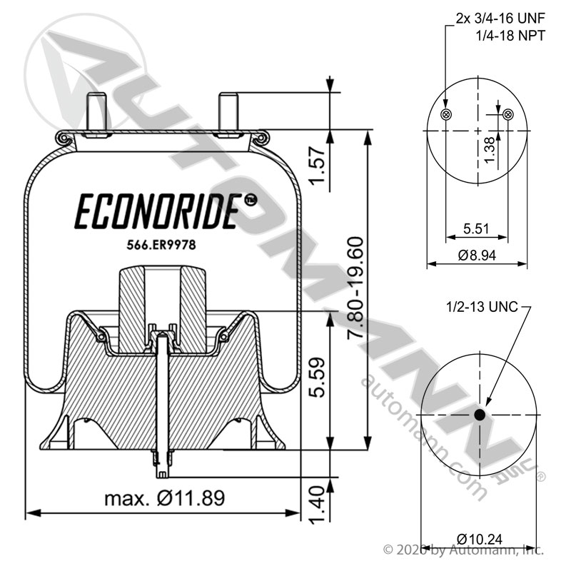[566.ER9978] Econoride Air Spring 9978 Hendrickson Trailer (P959 Type)