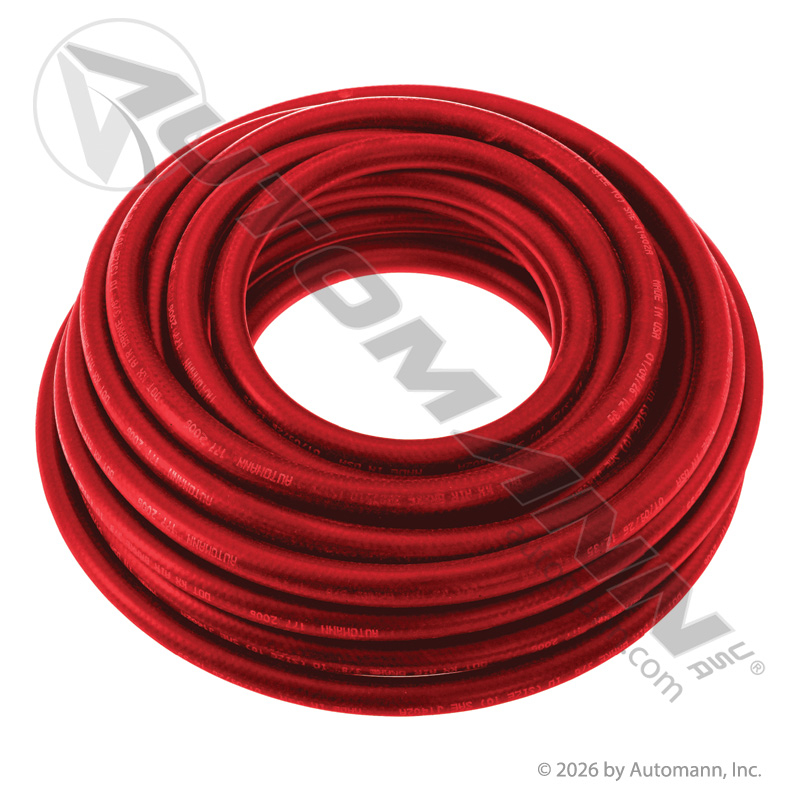 [177.2006RD-50] Air Brake Hose 3/8in 50FT Red