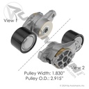 Belt Tensioner Assembly Mack MP8 / Volvo VNL-VHD (Gates 38633)