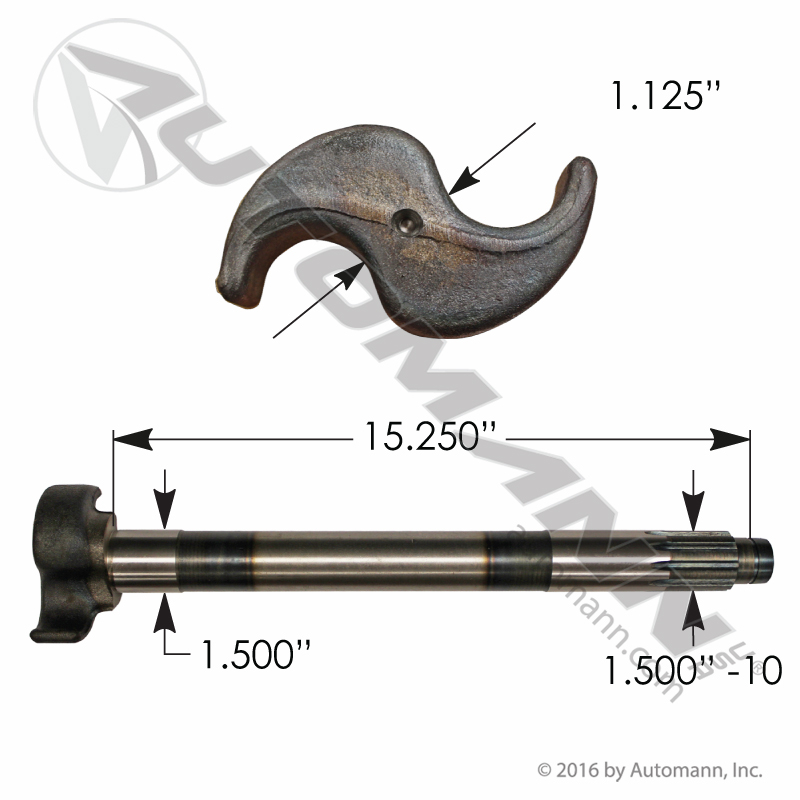 [120.101508.02] Camshaft RH Eaton ES 15.25in, 10-Spline (811407)