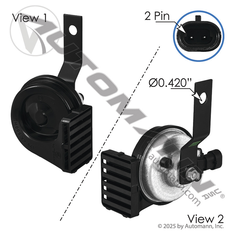 Electric City Horn High Tone, Volvo/Mack, 12V 105-118 dB