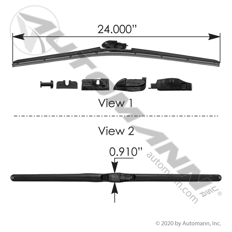 [HLK8424HE] Hella Cleantech Beam Wiper Blade 24in