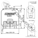 Econoride Air Spring 8709 Hendrickson Trailer (Firestone 8709)