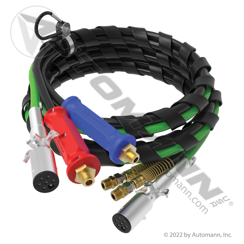 [179.3012.12] Airpower 3-in-1 Air & Electrical Line 12ft, Black
