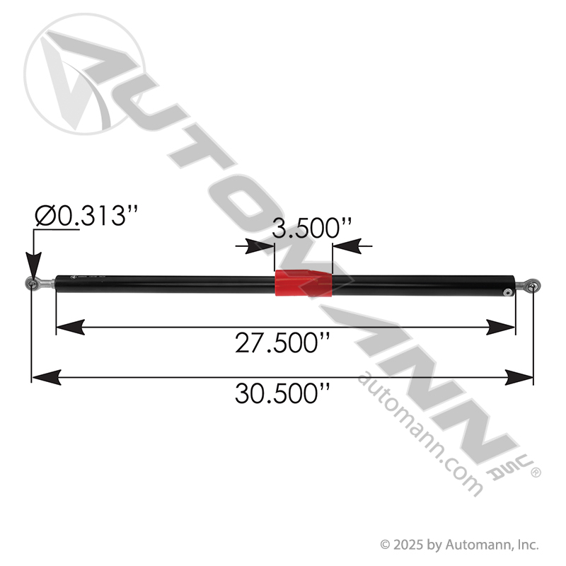 [A99609] Hood Strut Locking Kenworth T680 / Peterbilt 579, 30.5in