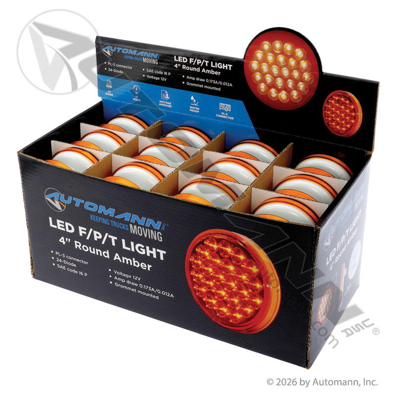 [571.LD40A24] F/P/T Light LED 4in Amber 24-Diode with Reflector