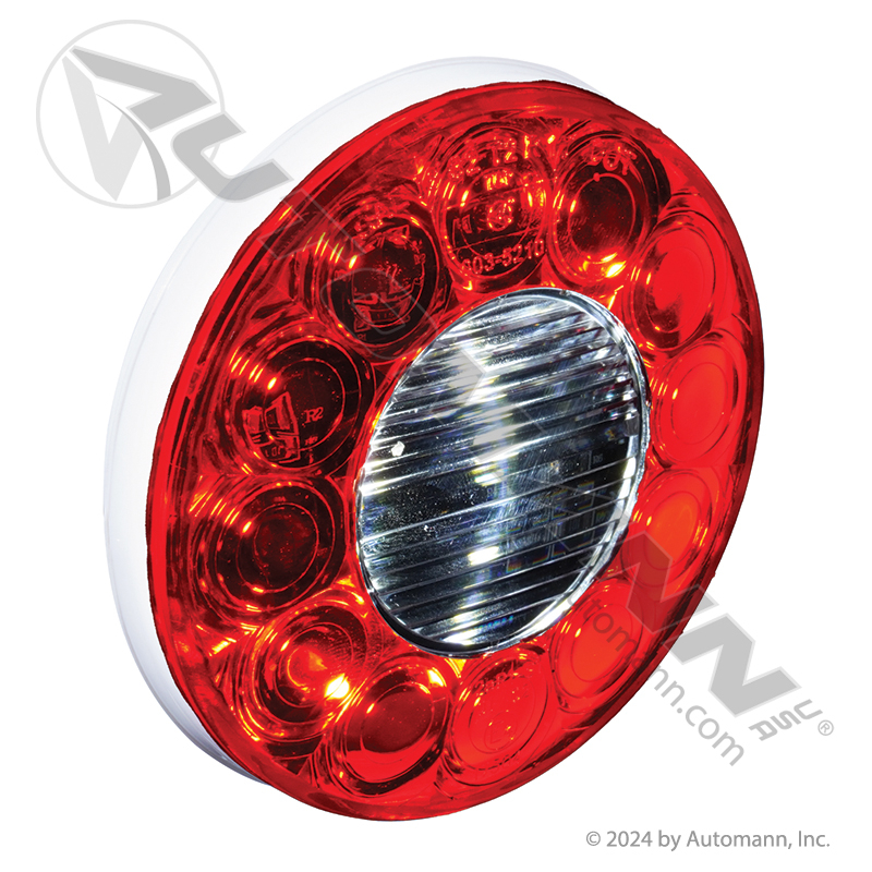 [571.LD40RW14] S/T/T & Back-Up Light LED 4in Round Combo Red/White 14-Diode