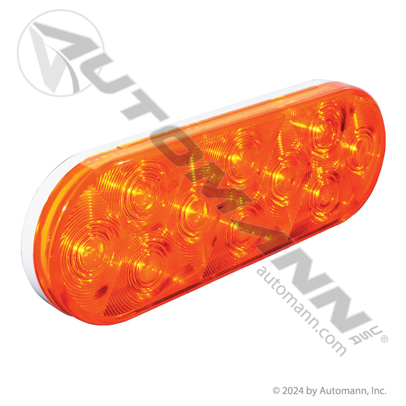 [571.LD60A10] F/P/T Light LED 6in Oval Amber 10-Diode (Grote G6003)