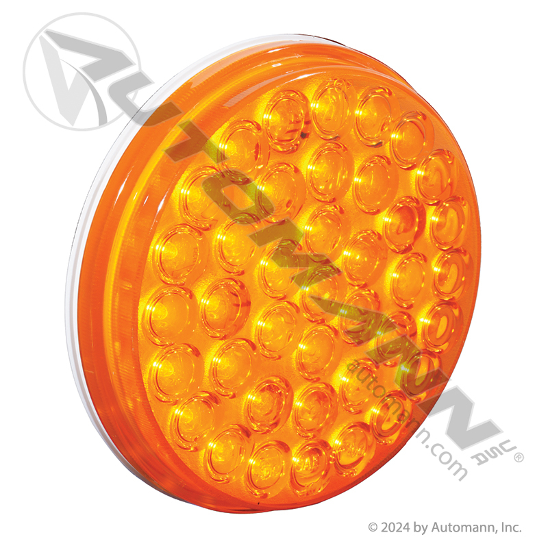 [571.LD40A39] F/P/T Light LED 4in Amber Grommet Mount (Truck-Lite 4050A)