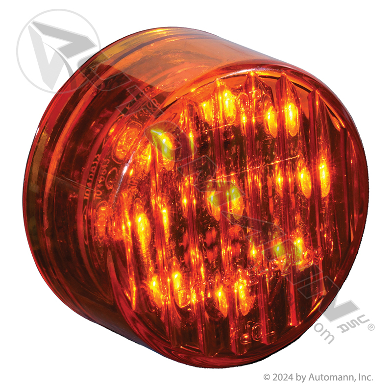 [571.LD30A9] Marker Light LED 2in Round Amber 9-Diode